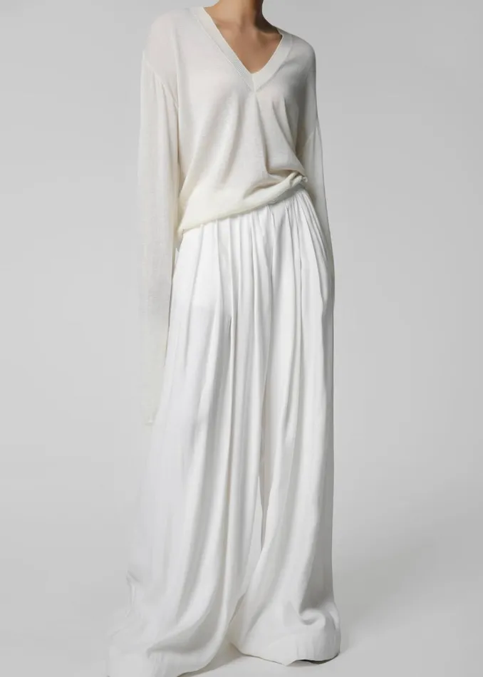 Women The Frankie Shop Bottoms Sloane Wide Leg Trousers White