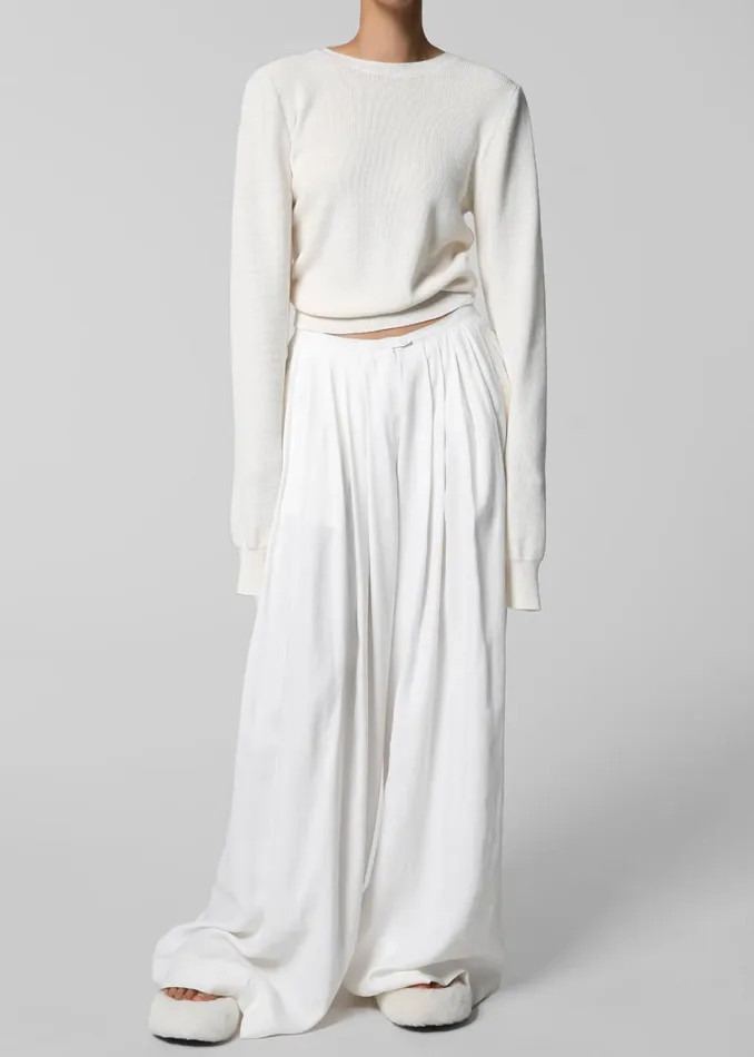 Women The Frankie Shop Bottoms Sloane Wide Leg Trousers White