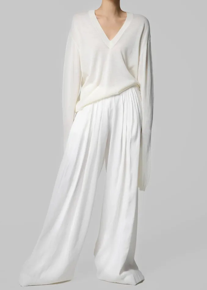 Women The Frankie Shop Bottoms Sloane Wide Leg Trousers White