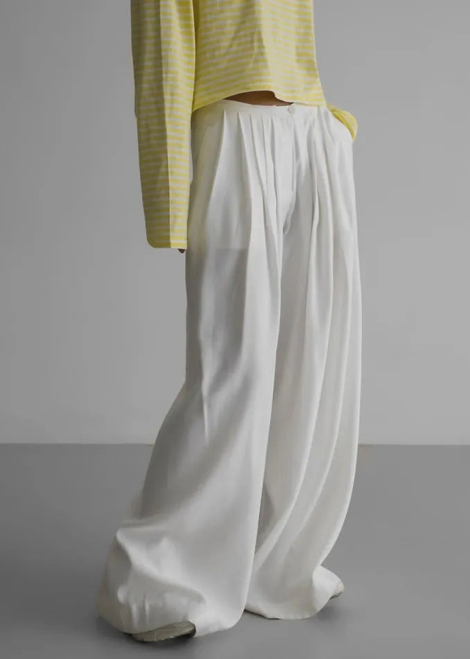 Women The Frankie Shop Bottoms Sloane Wide Leg Trousers White