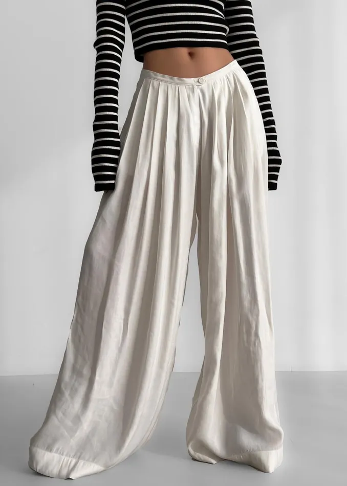 Women The Frankie Shop Bottoms Sloane Wide Leg Trousers White
