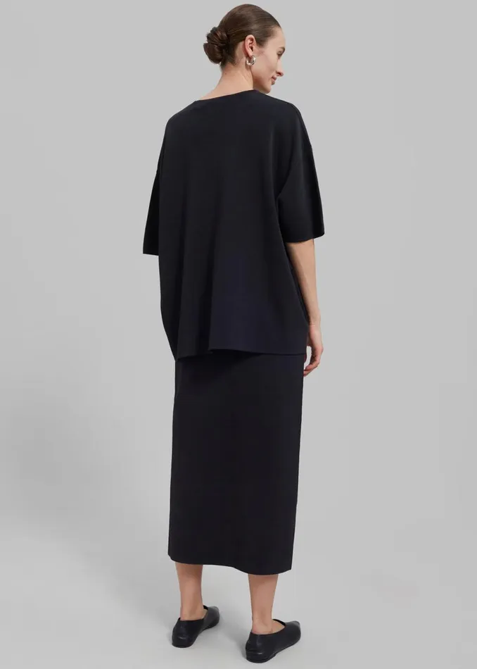 Women The Frankie Shop Bottoms Solange Knit Pencil Skirt Black