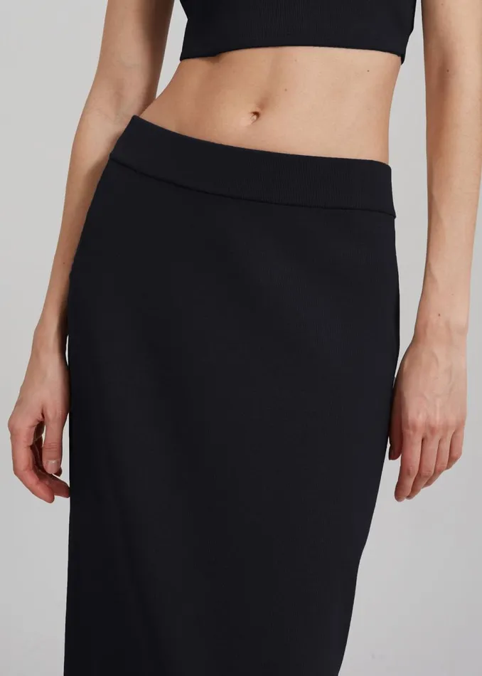Women The Frankie Shop Bottoms Solange Knit Pencil Skirt Black