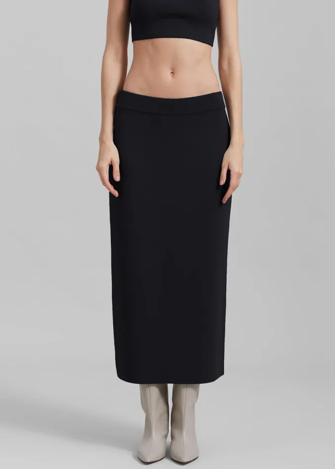 Women The Frankie Shop Bottoms Solange Knit Pencil Skirt Black