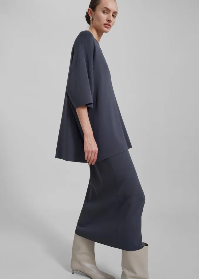 Women The Frankie Shop Bottoms Solange Knit Pencil Skirt Grey