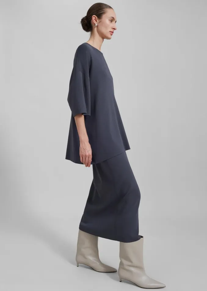 Women The Frankie Shop Bottoms Solange Knit Pencil Skirt Grey