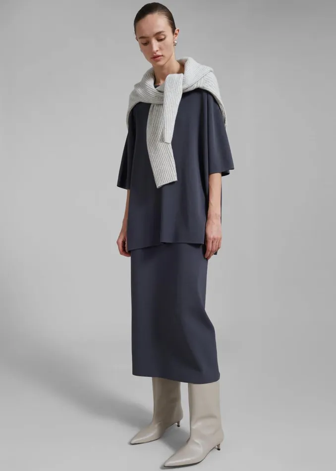 Women The Frankie Shop Bottoms Solange Knit Pencil Skirt Grey