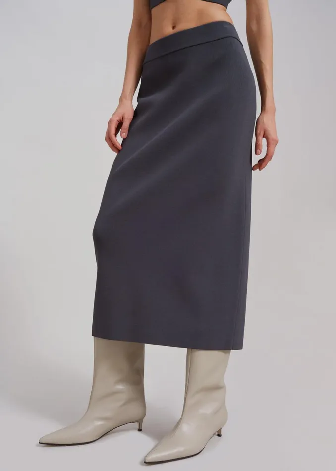 Women The Frankie Shop Bottoms Solange Knit Pencil Skirt Grey