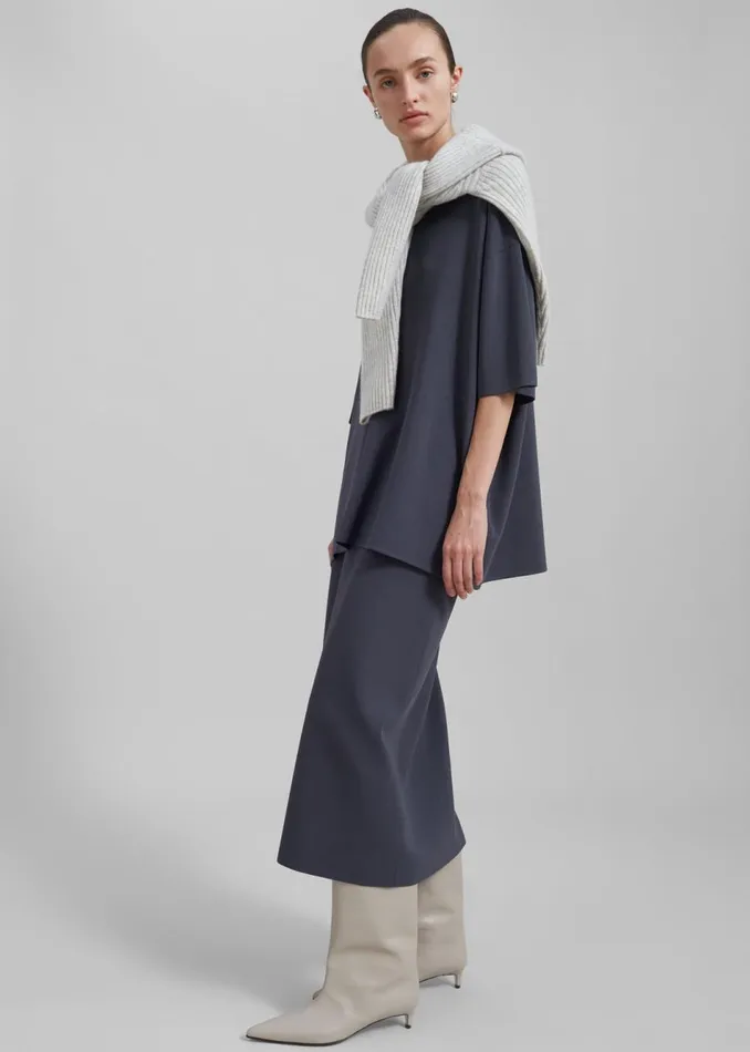 Women The Frankie Shop Bottoms Solange Knit Pencil Skirt Grey