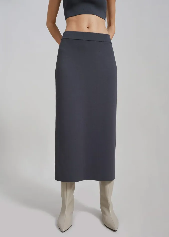 Women The Frankie Shop Bottoms Solange Knit Pencil Skirt Grey