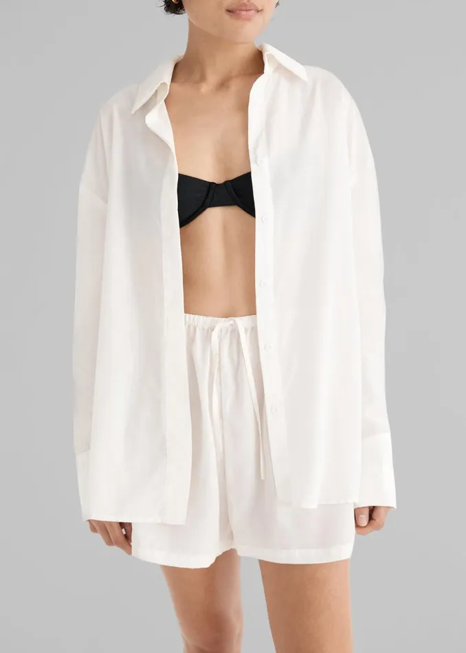 Women The Frankie Shop Bottoms Solaqua The Beau Shorts Ivory