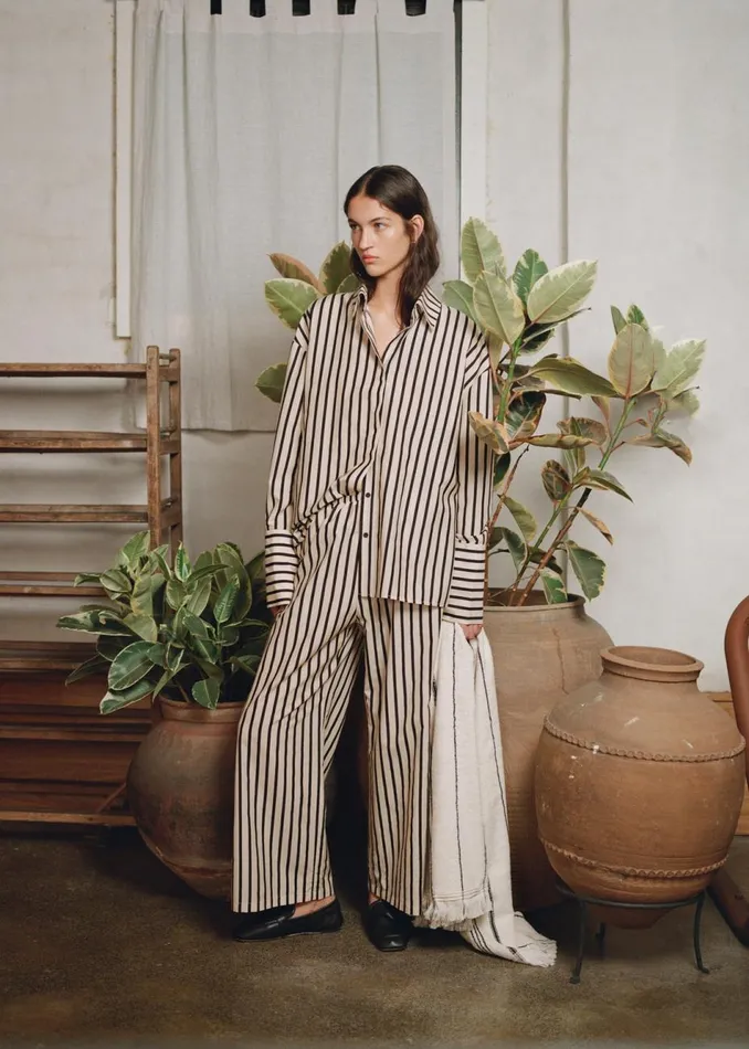 Women The Frankie Shop Bottoms Solaqua The Giulia Pants Classico Stripe