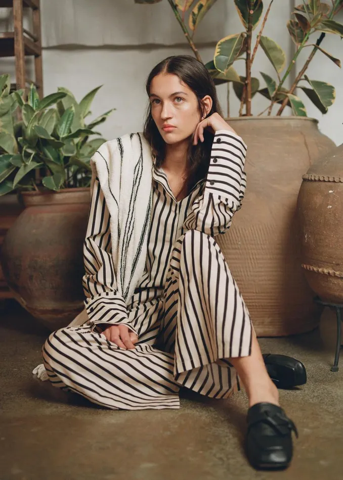 Women The Frankie Shop Bottoms Solaqua The Giulia Pants Classico Stripe