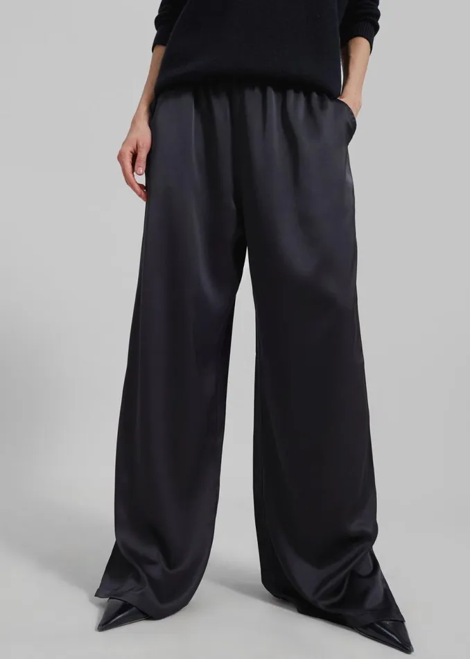 Women The Frankie Shop Bottoms Solaqua The Giulia Pants Noir