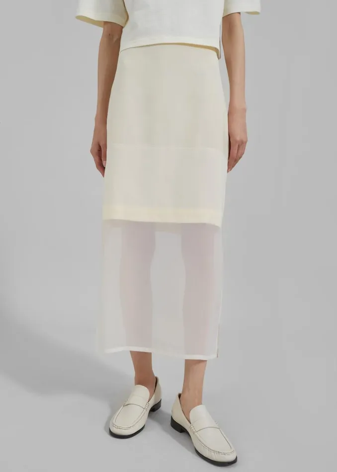 Women The Frankie Shop Bottoms Sportmax Amico Skirt Vanilla