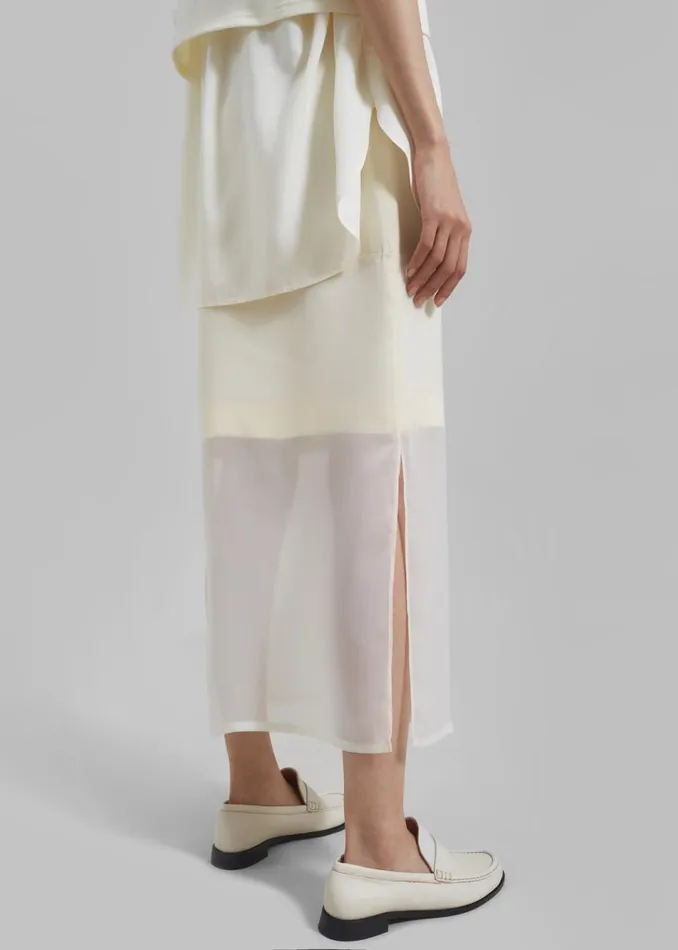 Women The Frankie Shop Bottoms Sportmax Amico Skirt Vanilla