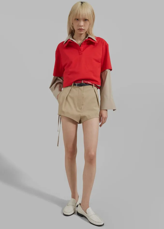 Women The Frankie Shop Bottoms Sportmax Canditi Shorts Beige