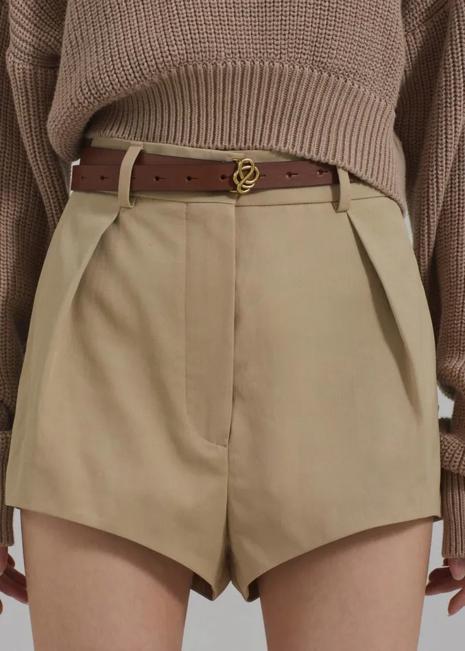 Women The Frankie Shop Bottoms Sportmax Canditi Shorts Beige