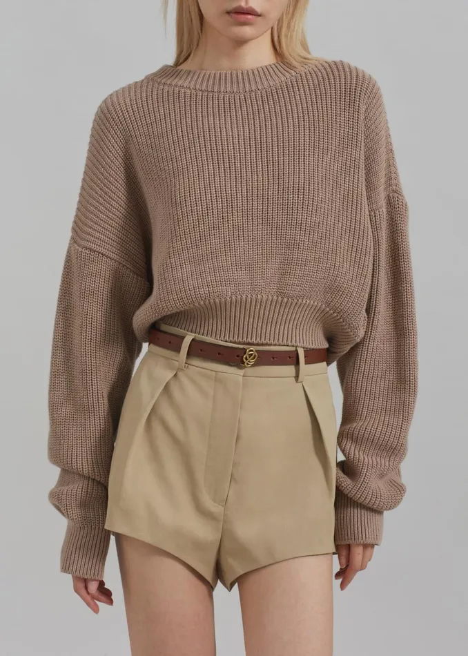 Women The Frankie Shop Bottoms Sportmax Canditi Shorts Beige