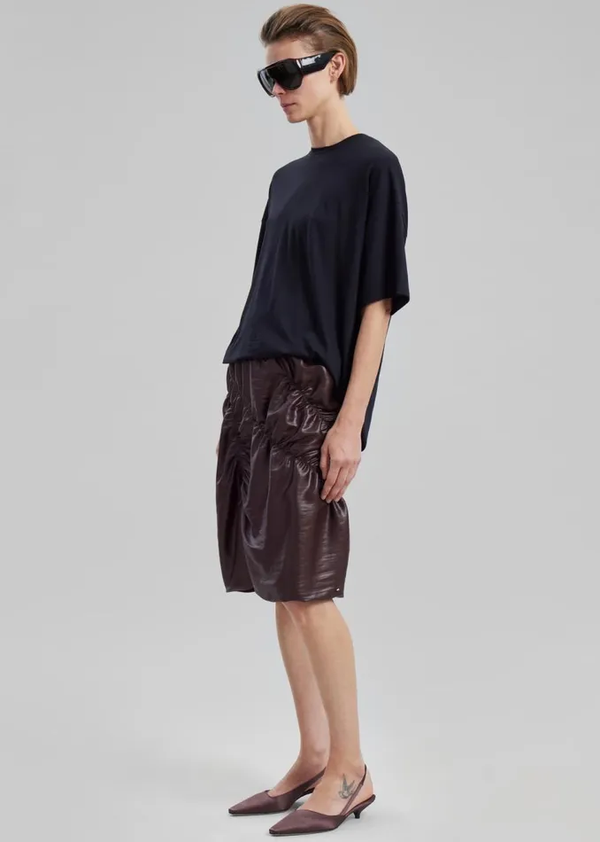 Women The Frankie Shop Bottoms Sportmax Ridente Skirt Dark Brown