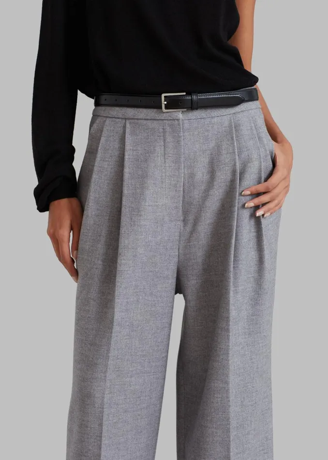 Women The Frankie Shop Bottoms Stine Pintuck Pants Grey