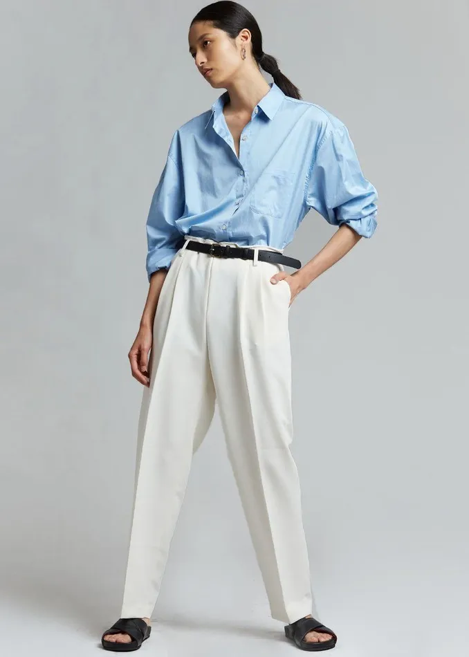 Women The Frankie Shop Bottoms Svea Tapered Trousers Vanilla