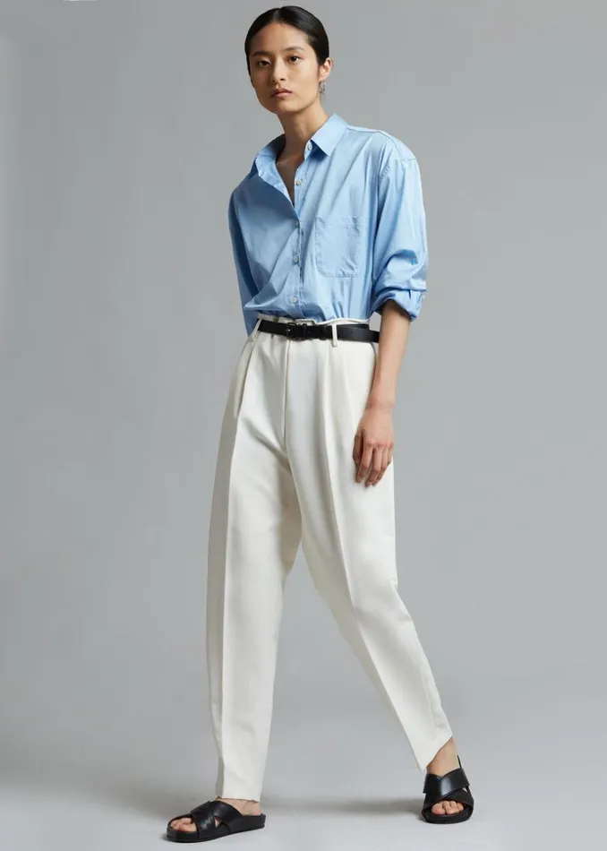 Women The Frankie Shop Bottoms Svea Tapered Trousers Vanilla