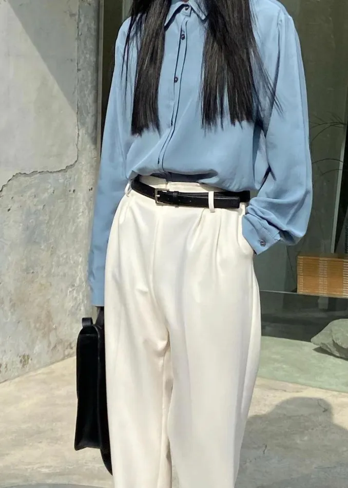 Women The Frankie Shop Bottoms Svea Tapered Trousers Vanilla