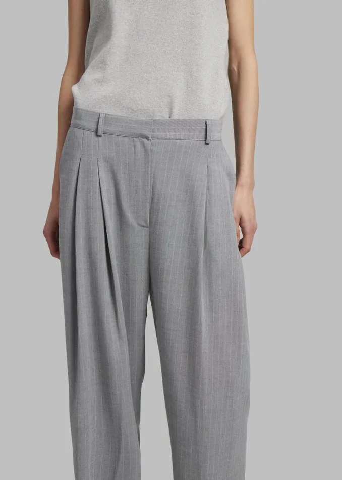 Women The Frankie Shop Bottoms Sybil Trousers Grey Pinstripe