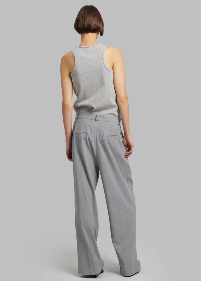 Women The Frankie Shop Bottoms Sybil Trousers Grey Pinstripe