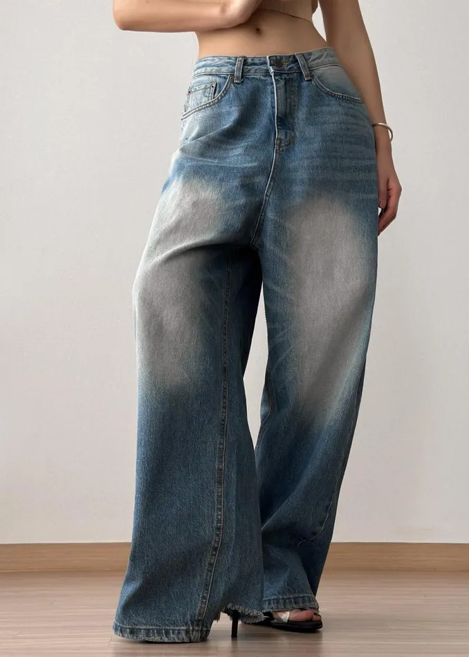 Women The Frankie Shop Bottoms Tanner Bleach Jeans Worn Wash