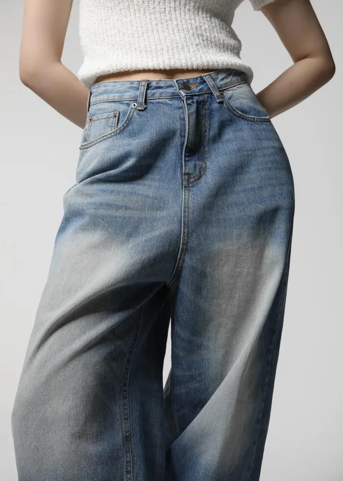 Women The Frankie Shop Bottoms Tanner Bleach Jeans Worn Wash