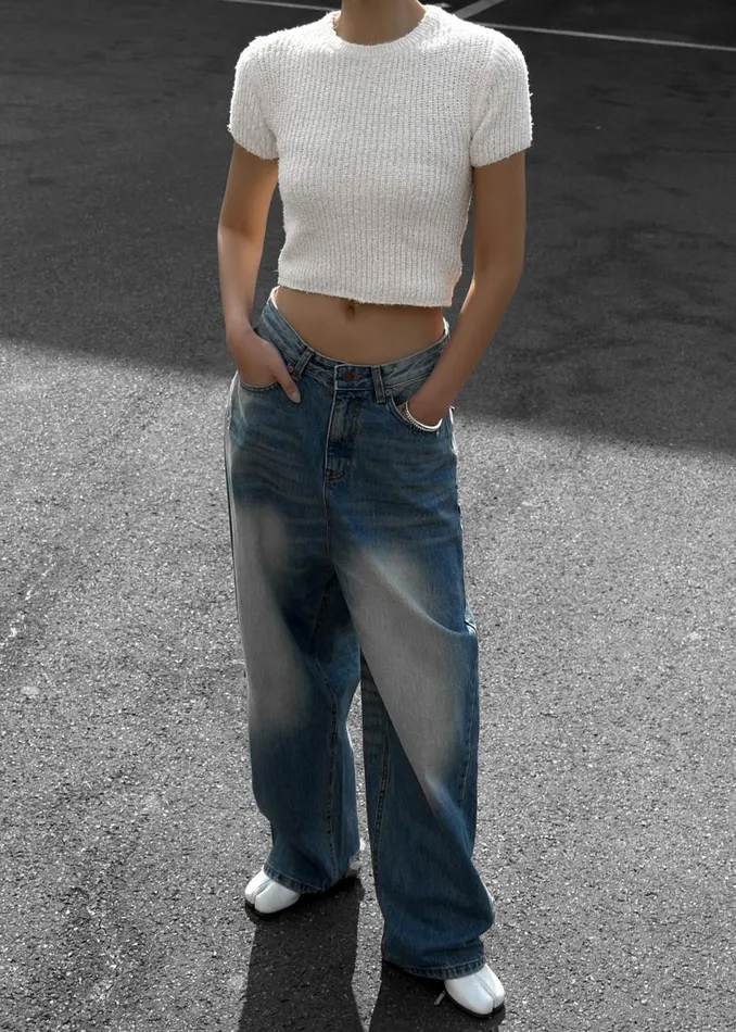 Women The Frankie Shop Bottoms Tanner Bleach Jeans Worn Wash