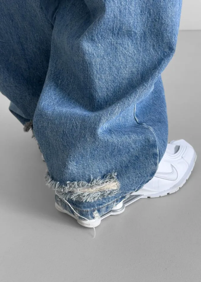 Women The Frankie Shop Bottoms Tanner Bleach Jeans Worn Wash