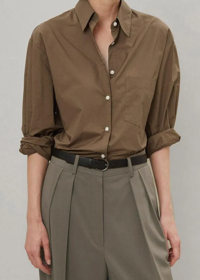 Women The Frankie Shop Bottoms Tansy Pleated Trousers Olive