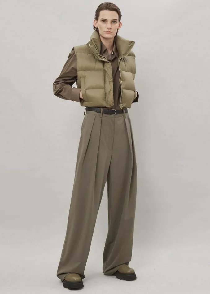 Women The Frankie Shop Bottoms Tansy Pleated Trousers Olive