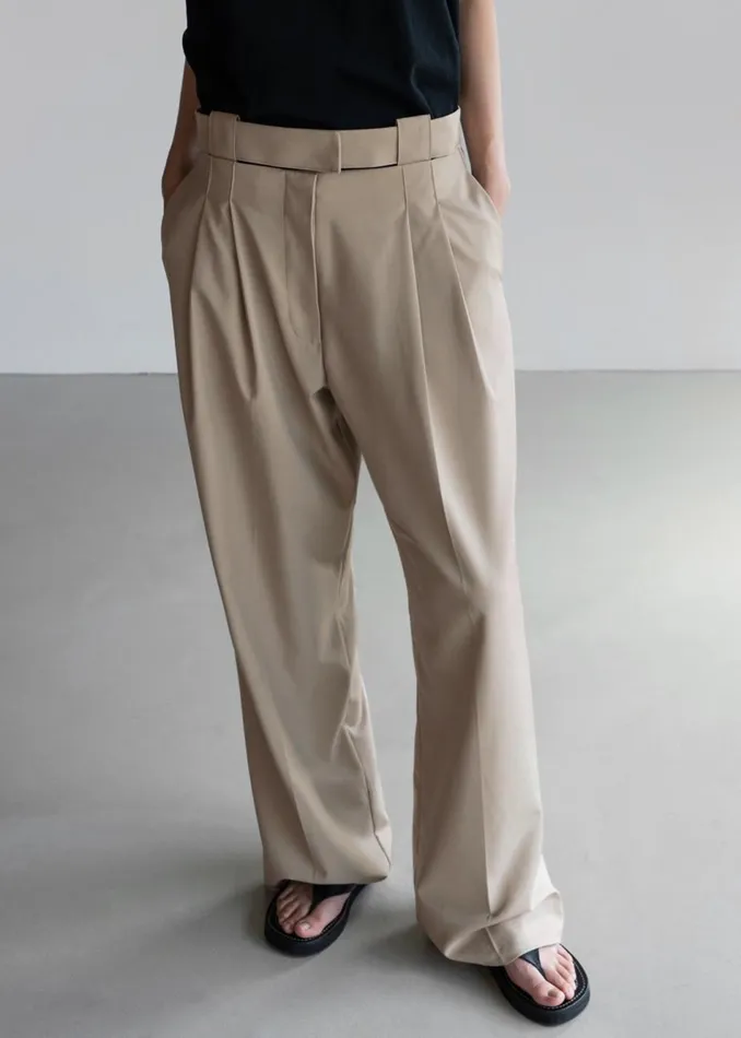 Women The Frankie Shop Bottoms Tate Trousers Beige