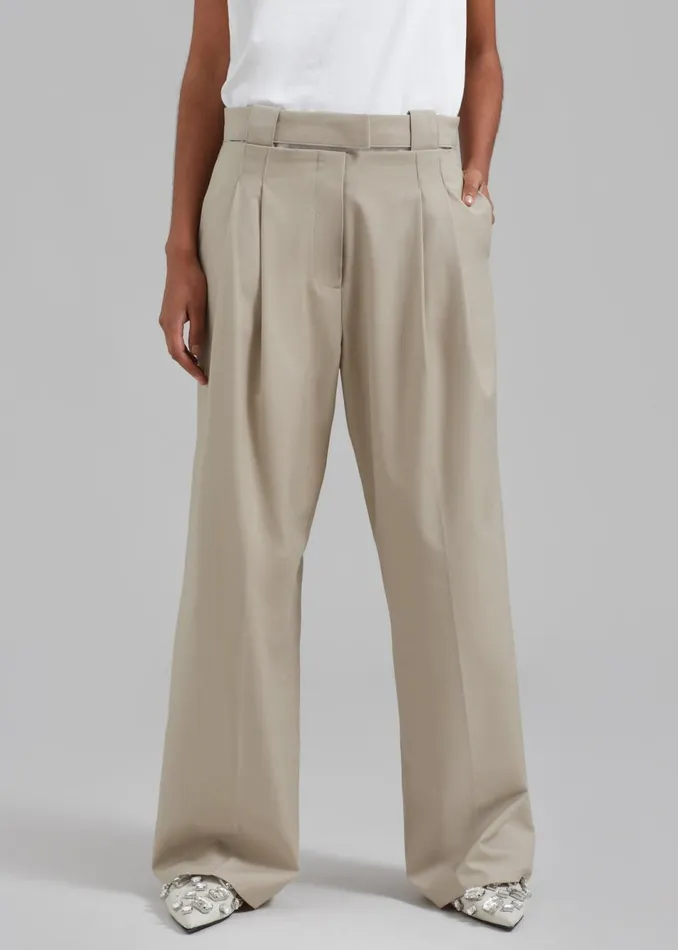 Women The Frankie Shop Bottoms Tate Trousers Beige