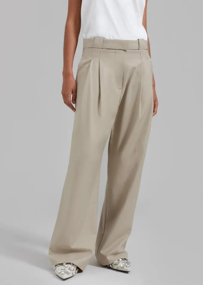 Women The Frankie Shop Bottoms Tate Trousers Beige