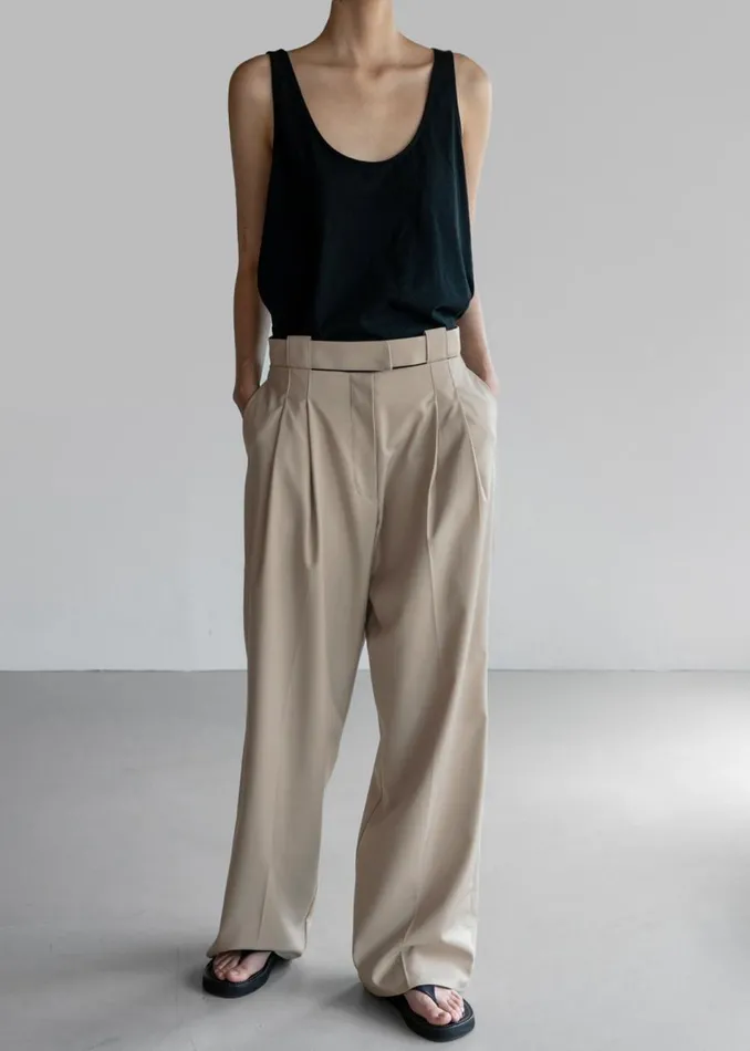 Women The Frankie Shop Bottoms Tate Trousers Beige