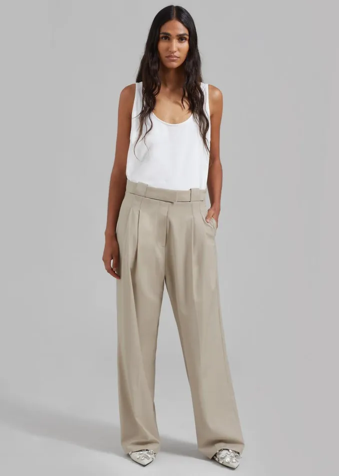 Women The Frankie Shop Bottoms Tate Trousers Beige