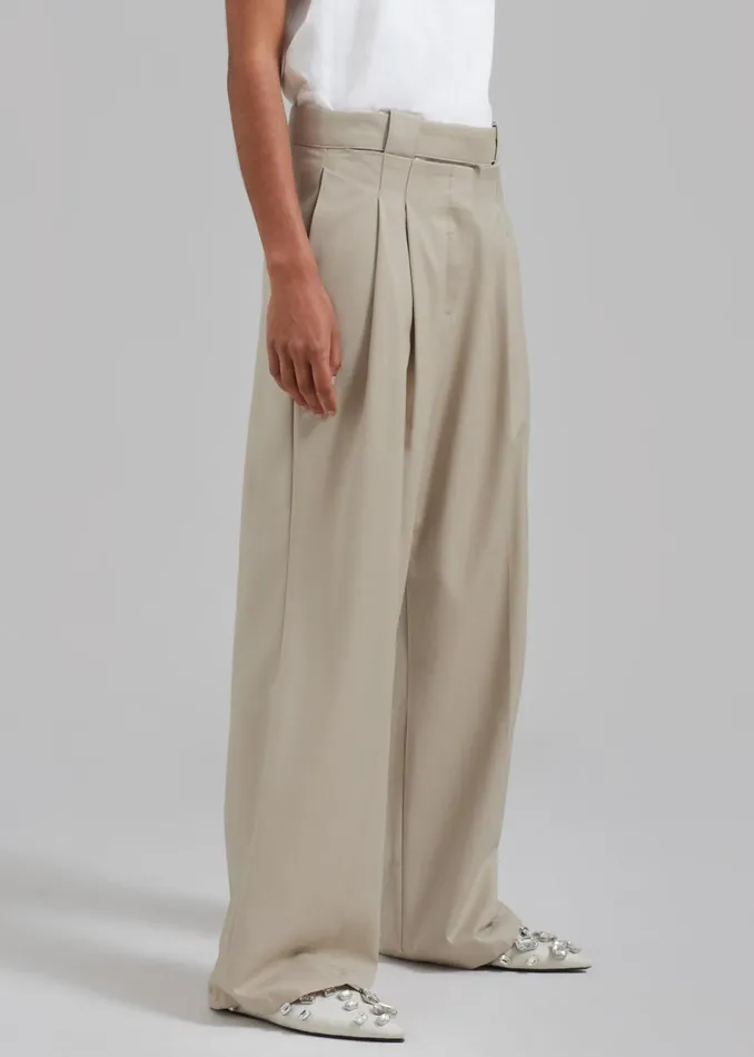 Women The Frankie Shop Bottoms Tate Trousers Beige