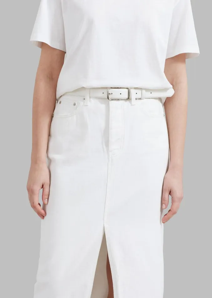 Women The Frankie Shop Bottoms Texas Denim Pencil Skirt Off White