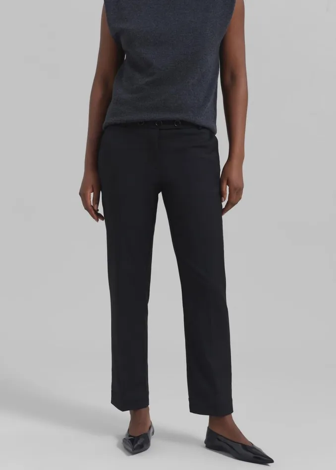 Women The Frankie Shop Bottoms The Garment Pluto Cropped Pants Black