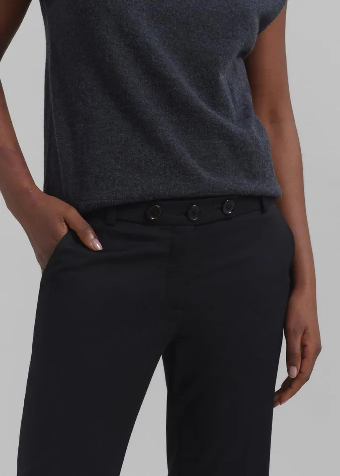 Women The Frankie Shop Bottoms The Garment Pluto Cropped Pants Black