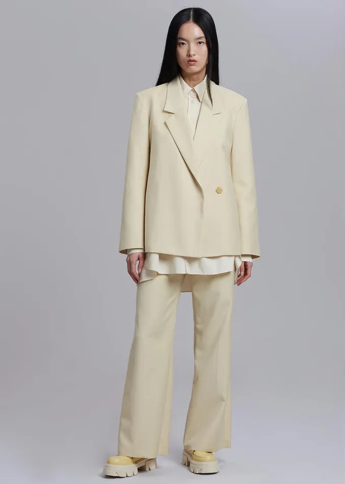 Women The Frankie Shop Bottoms Tolko Pants Pale Yellow