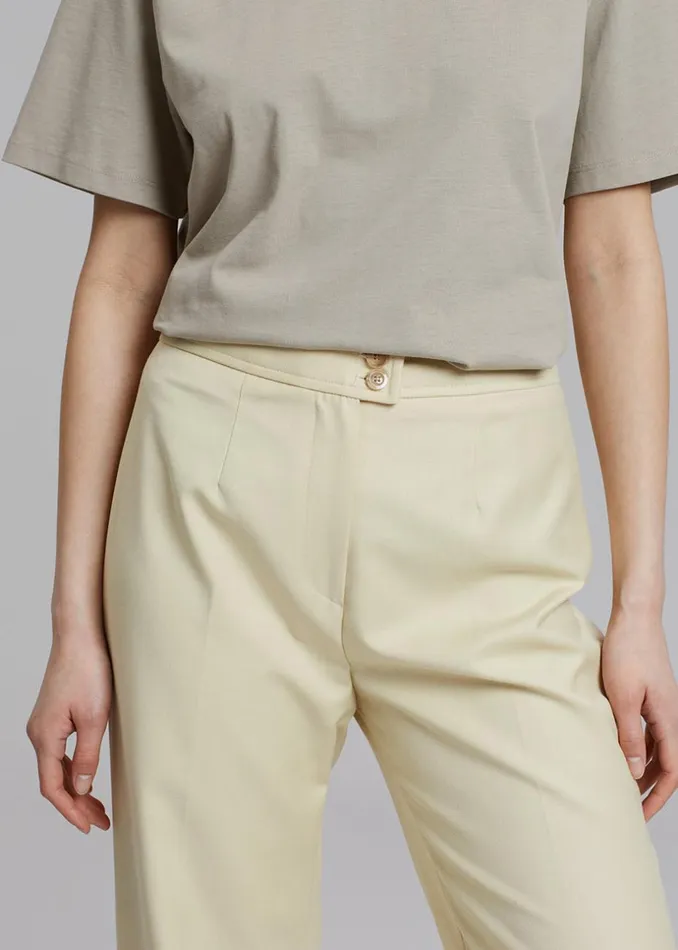 Women The Frankie Shop Bottoms Tolko Pants Pale Yellow