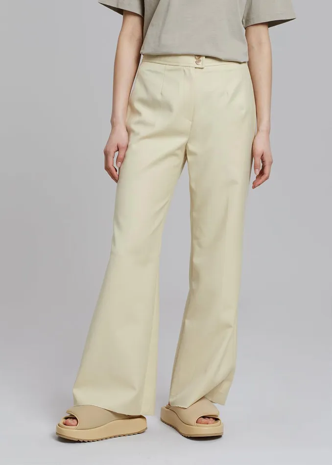 Women The Frankie Shop Bottoms Tolko Pants Pale Yellow