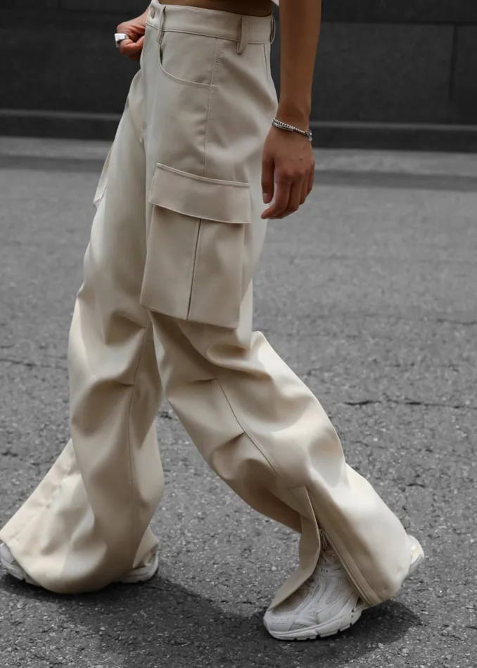 Women The Frankie Shop Bottoms Valo Cargo Pants Beige