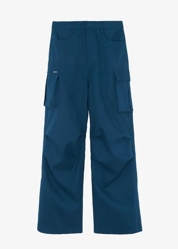 Women The Frankie Shop Bottoms Valo Cargo Pants Navy